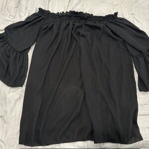 Black short dress / long top